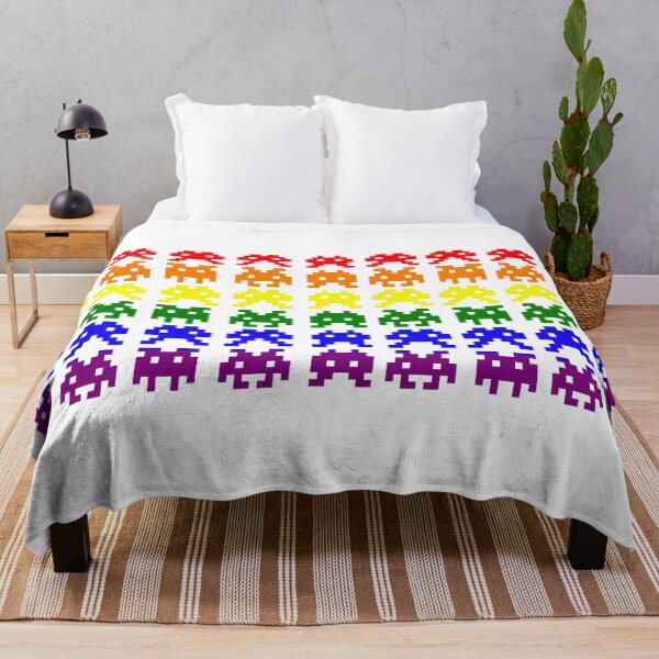 Item preview, PRIDE Collection: Rainbow Space Invaders designed and sold by Rebecca Creates....