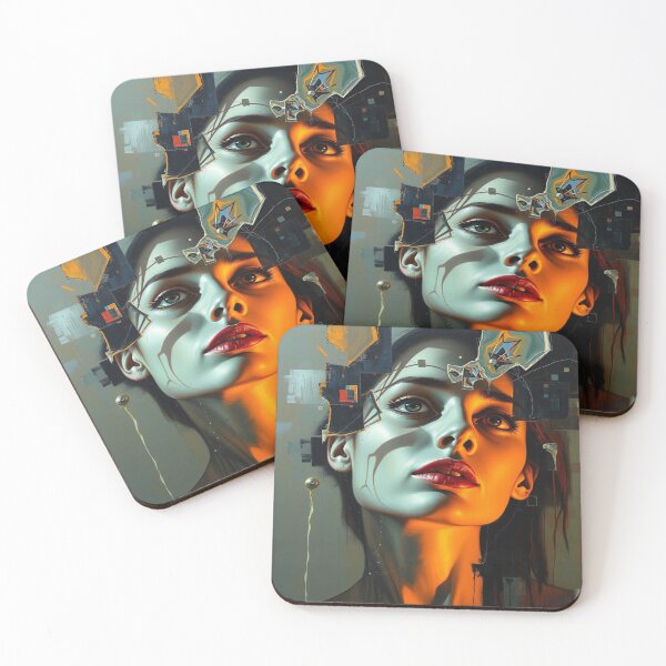 Item preview, Epic imperfection – Flawed beauty in abstract faces, where distortion becomes artistic expression designed and sold by FotoworldEdel.