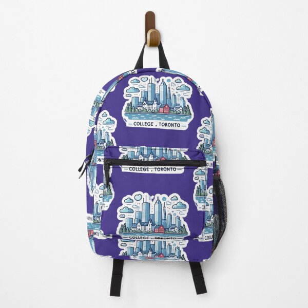 Item preview,  College Toronto Canada Minimalist Watercolor Cityscape Sticker,  designed and sold by PaintMeWorld.