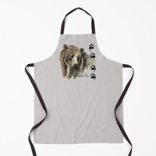 Item preview, Watercolor Grizzly Bear Tracks Animal art designed and sold by countrymouse.