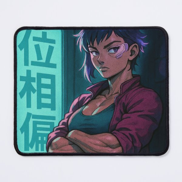 Item preview, Cyberpunk Muscle Girl – Neon Street Sentinel designed and sold by Hirvipelto.