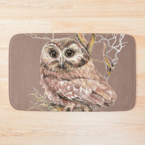 Item preview, Cute Little Owl in Tree Bird Watercolor designed and sold by countrymouse.
