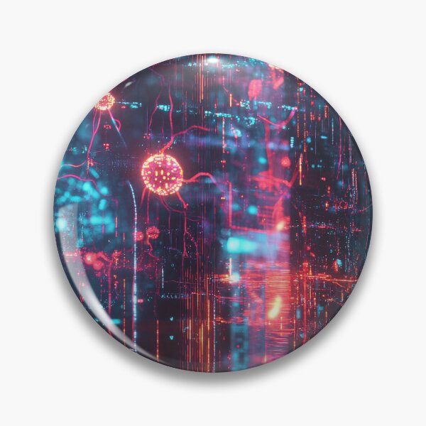 Item preview, Light Synapses Abstract Neural Network designed and sold by MidArtForge.