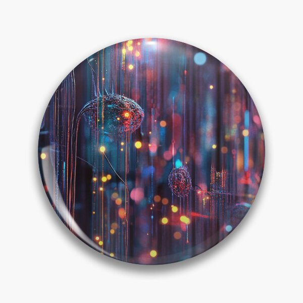 Item preview, Light Synapses Abstract Neural Network designed and sold by MidArtForge.
