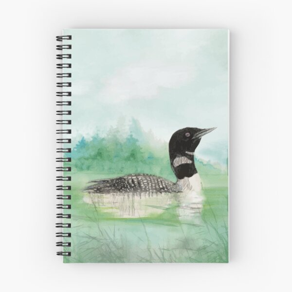 Item preview, Watercolor Common Loon Wilderness Bird designed and sold by countrymouse.