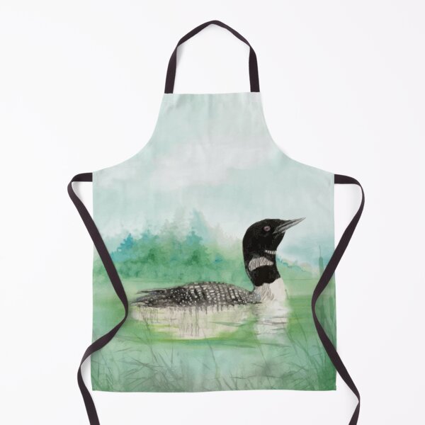 Aperçu de l'œuvre Aquarelle Plongeon huard Oiseau sauvage créée et vendue par countrymouse.