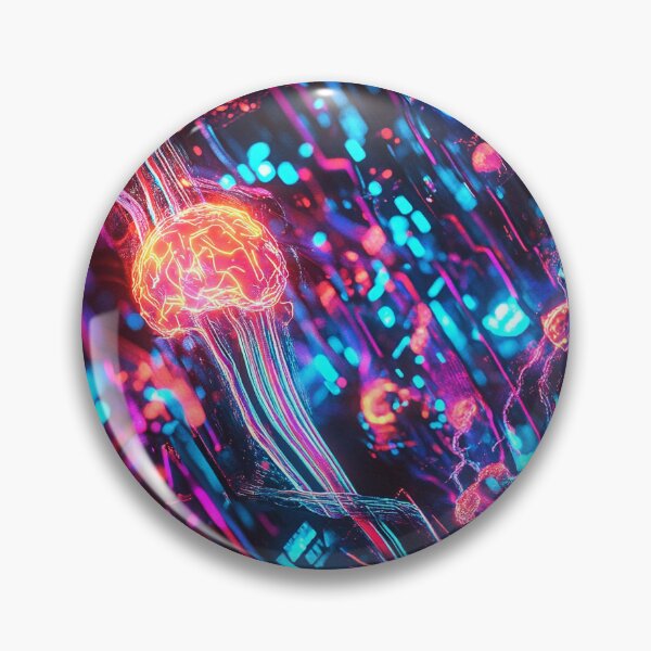 Item preview, Light Synapses Abstract Neural Network designed and sold by MidArtForge.