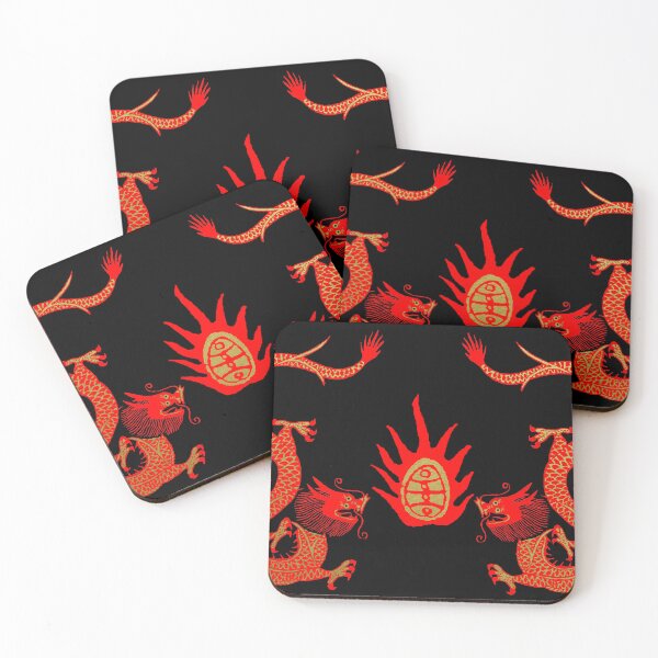 Item preview, Vintage Asian Style Red and Gold Dragons Lunar New Year designed and sold by Pixelchicken.
