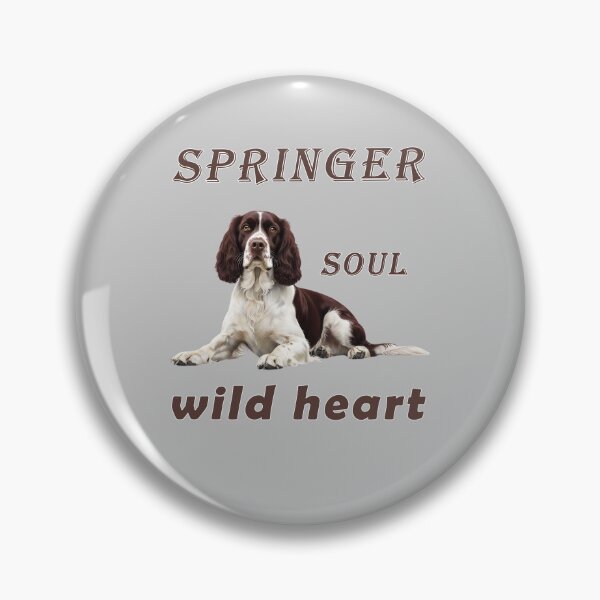 Artikelvorschau, Springer-Seele, wildes Herz – Braun-weißes Springer-Spaniel-Design entworfen und verkauft von Pawtraitvibes.