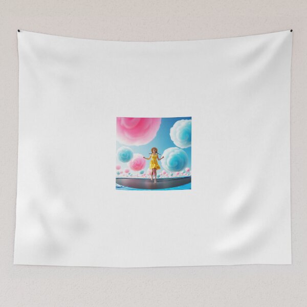 Item preview, Summer Joy: Girl Dancing on Cotton Candy Clouds designed and sold by AlVisionaryArt.