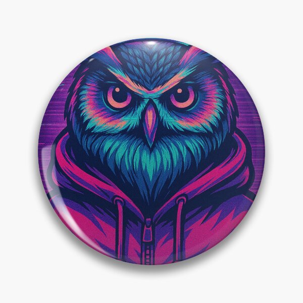 Item preview, “Glowing Owl of 207 | Retro Synth Hoodie Art” designed and sold by 207Emporium.