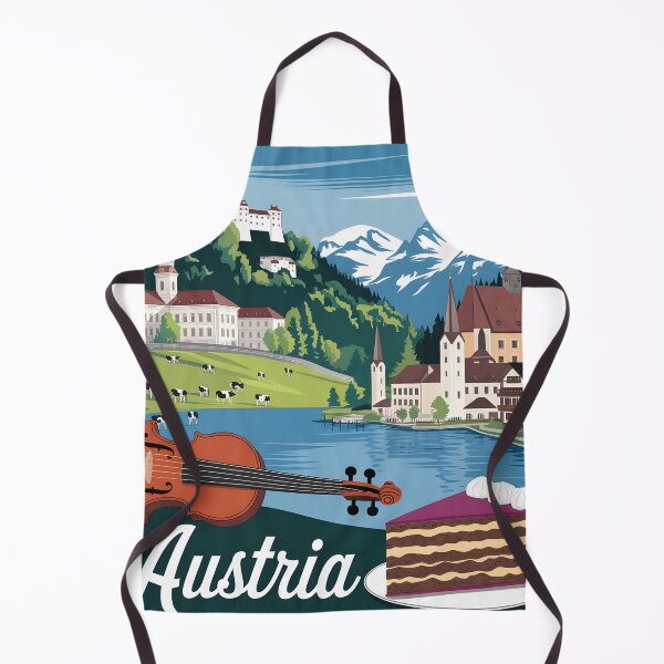 Artikelvorschau, Österreich Vintage Reiseposter: Salzburger Skyline, Alpenseen & klassisches Erbe entworfen und verkauft von LSVart.