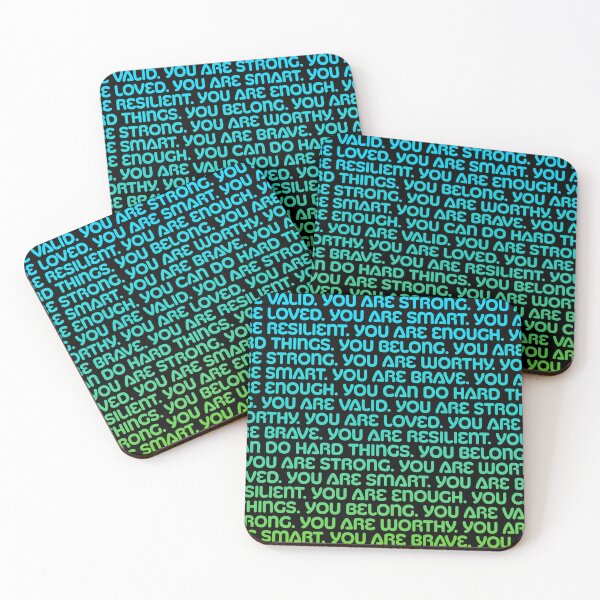 Item preview, Affirmations - Green, Teal, Sky Blue Gradient designed and sold by sillyjess.