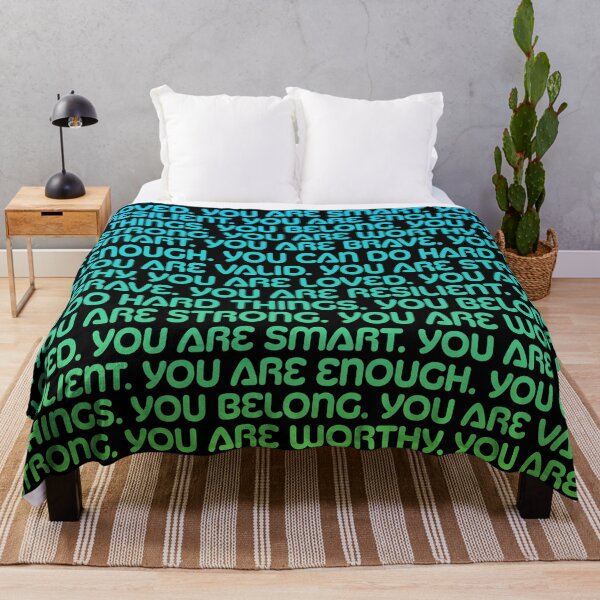 Item preview, Affirmations - Green, Teal, Sky Blue Gradient designed and sold by sillyjess.