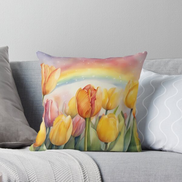 Aperçu de l'œuvre Arc-en-ciel sur les tulipes créée et vendue par BookCovered.