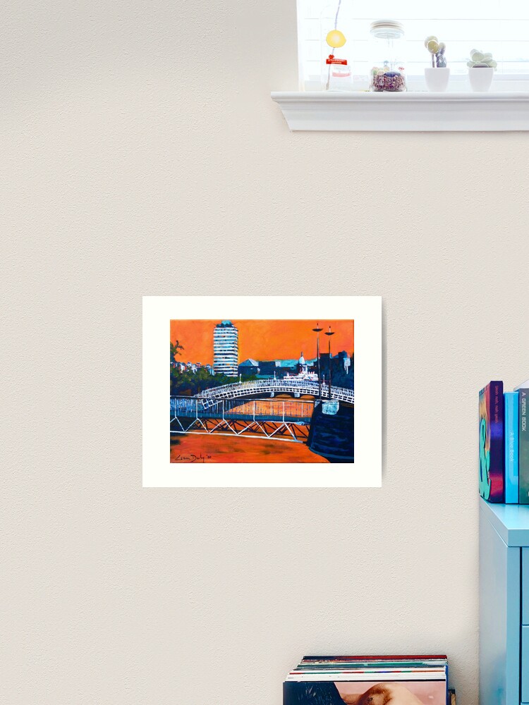 Thumbnail 2 of 3, Art Print, Liffey Bridges, Dublin designed and sold by eolai.