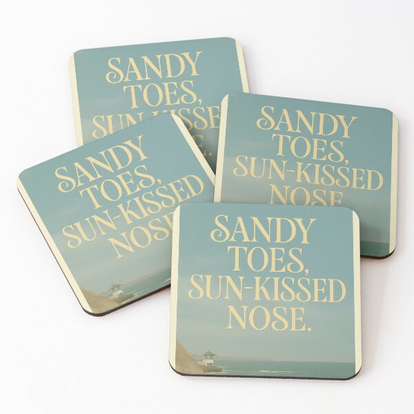 Item preview, summer cute quote, sandy toes, sun-kissed nose. designed and sold by HandmadeMood.