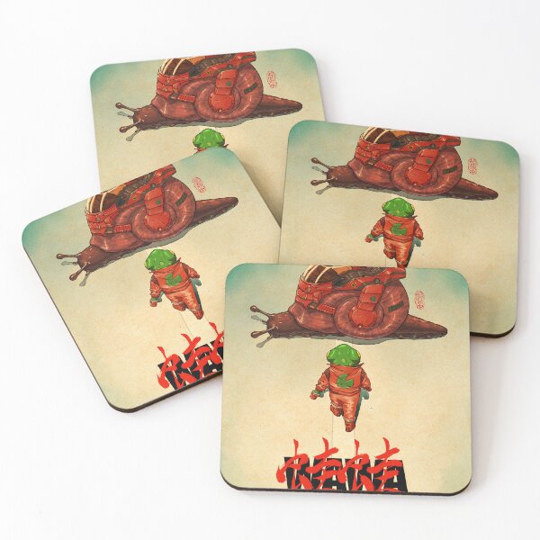 Item preview, Frog Akira Kaneda and Snail Bike Cyberpunk Illustration designed and sold by DingHuArt.