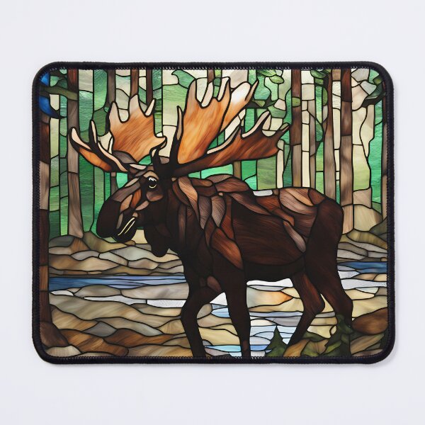 Item preview, Stained Glass Moose designed and sold by CalmnessbyChoice.