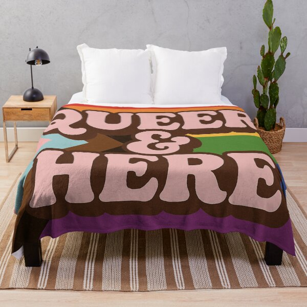 Item preview, Queer & Here Pride Flag designed and sold by Owcomm.