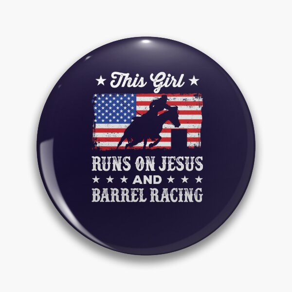 Item preview, This Girl Runs on Jesus and Barrel Racing designed and sold by jaygo.