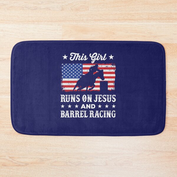 Item preview, This Girl Runs on Jesus and Barrel Racing designed and sold by jaygo.