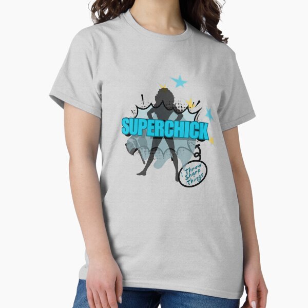 Item preview, SuperChick - Axe Knife Hatchet Throwing T-Shirt Gifts designed and sold by Bad Girlz Axe.