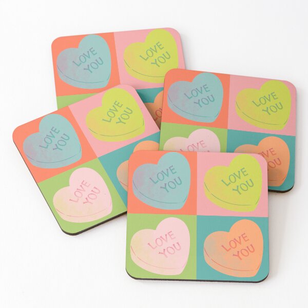 Item preview, A Colorful Group of 4 Heart Candies designed and sold by Yulia Saraswati.