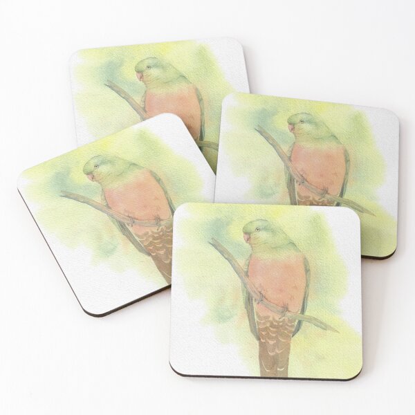 Item preview, Royal parakeet watercolor portrait designed and sold by L'Atelier Oranjade.
