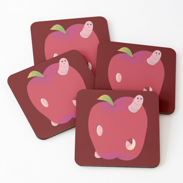 Item preview, A Worm Eating a Red Apple designed and sold by Yulia Saraswati.