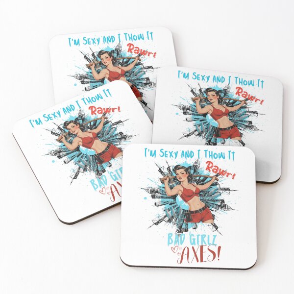 Item preview, I'm Sexy and I throw it 2 - Axe Knife Hatchet Throwing T-Shirt Gifts designed and sold by Bad Girlz Axe.