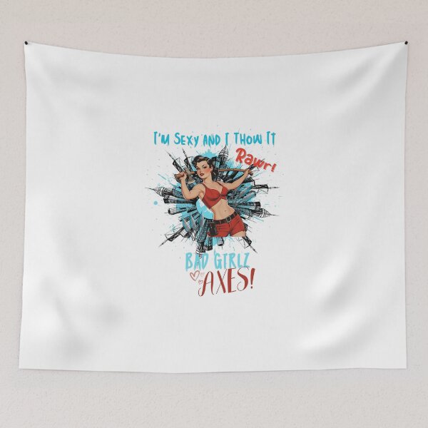 Item preview, I'm Sexy and I throw it 2 - Axe Knife Hatchet Throwing T-Shirt Gifts designed and sold by Bad Girlz Axe.