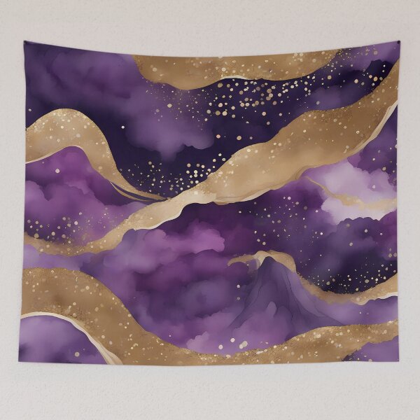 Item preview, Purple Golden Space Waves designed and sold by CalmnessbyChoice.