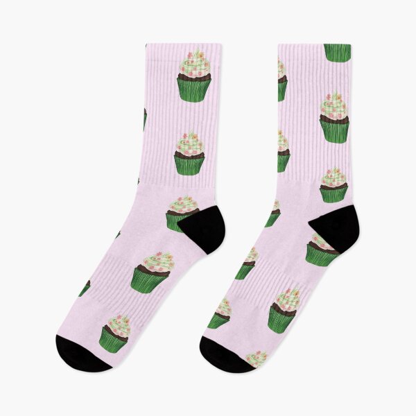 Item preview, Kawaii Pink and Green Cupcake – Pastel Dessert Art, Cute Food Illustration, Aesthetic Treat Design designed and sold by Sugar Wisdom .