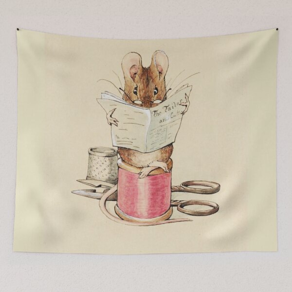 Item preview, Mouse Reading vintage classic Beatrix Potter artwork designed and sold by Vintage Designs +.