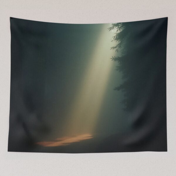Item preview, Ethereal Forest Light: Mystical Sunbeam Through Fog designed and sold by VA Design.