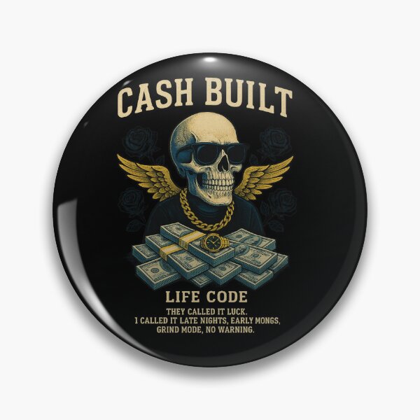 Item preview, Cash Built – Hustle Skull Grind Mode Design designed and sold by Wizard-shop1.