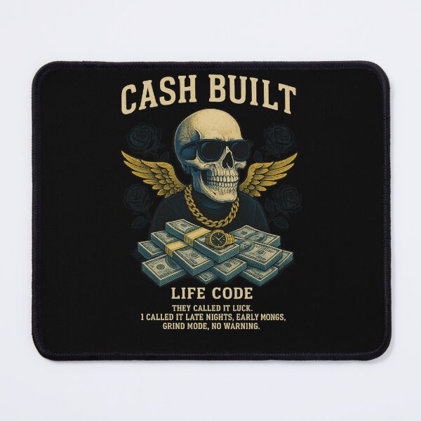 Item preview, Cash Built – Hustle Skull Grind Mode Design designed and sold by Wizard-shop1.