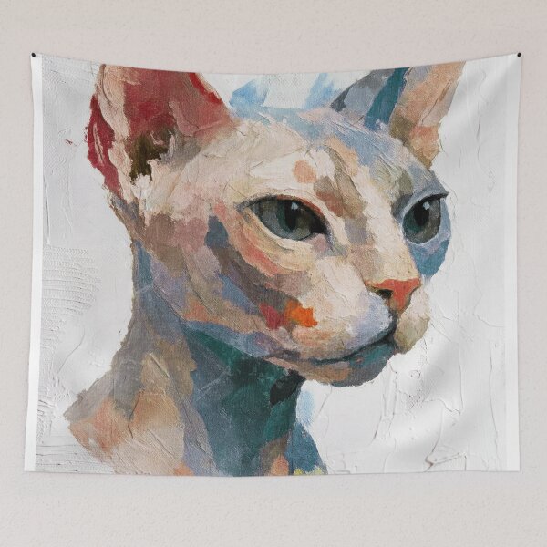 Item preview, Bold Abstract Sphynx Cat designed and sold by caracatita75.