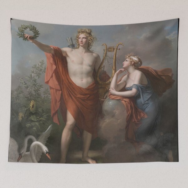 Item preview, Apollo, God of Light, Eloquence, Poetry and the Fine Arts with Urania, Muse of Astronomy, 1798. Charles Meynier (French, 1768–1832) designed and sold by Vintage Designs +.