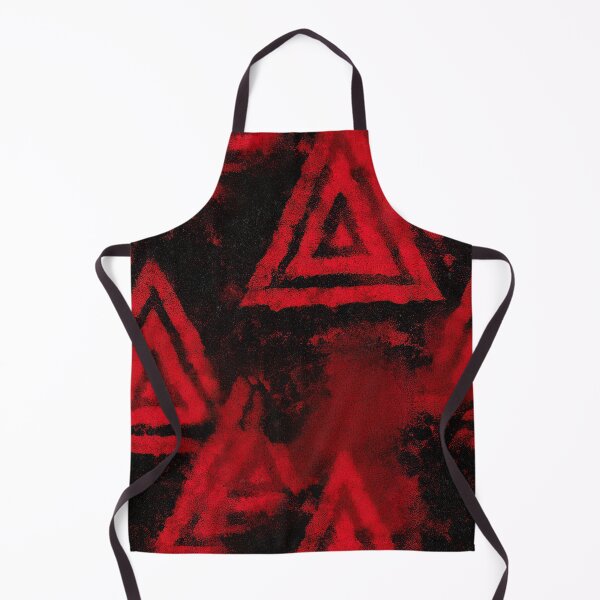 Item preview, Distressed Red Triangle Symbol Repeating Pattern designed and sold by bubblegoth.