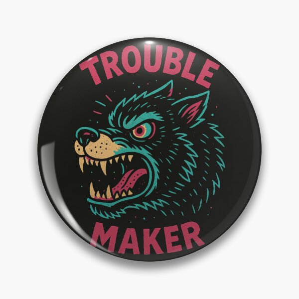 Item preview, Troublemaker – Retro Wild Beast Punk Rock Graphic Design	 designed and sold by Victor Shadehorn.