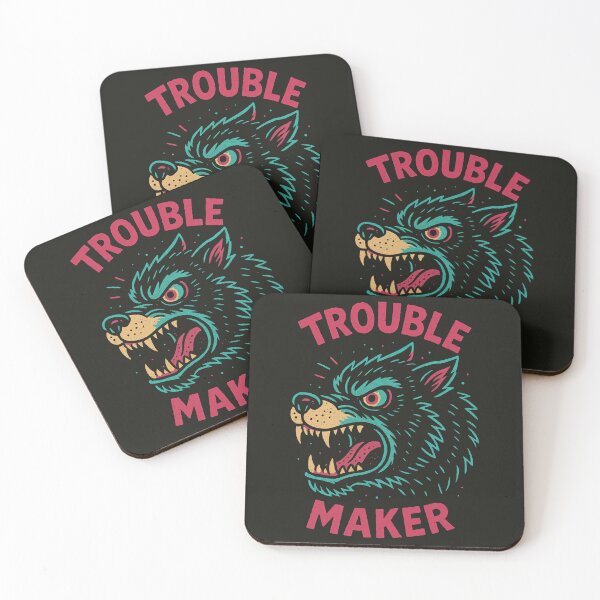 Item preview, Troublemaker – Retro Wild Beast Punk Rock Graphic Design	 designed and sold by Victor Shadehorn.
