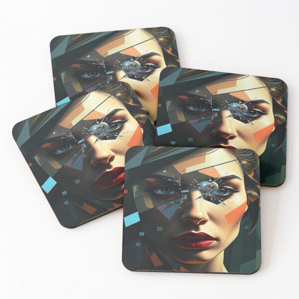Item preview, Epic imperfection – Flawed beauty in abstract faces, where distortion becomes artistic expression designed and sold by FotoworldEdel.
