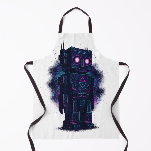 Item preview, "Neon Mech Totem – Glitched Retro Sentinel" designed and sold by OrbitOdyssey.