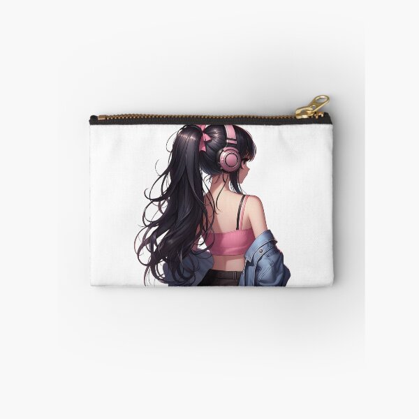 Item preview, A Girl in casuals, wearing headphones and turning to the side designed and sold by sks-ai-artist.