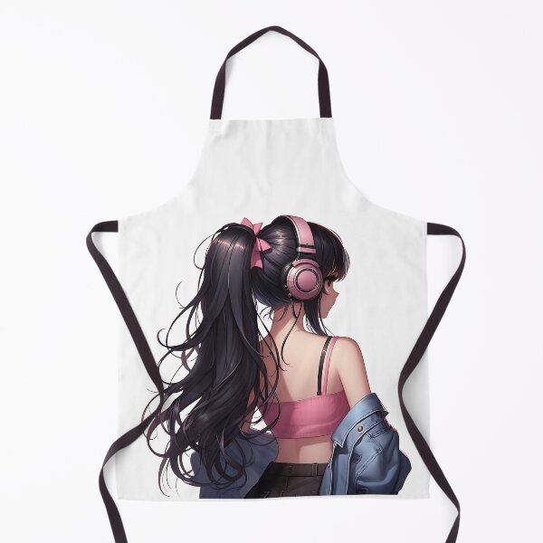 Item preview, A Girl in casuals, wearing headphones and turning to the side designed and sold by sks-ai-artist.