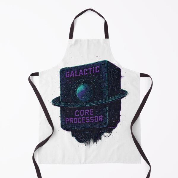 Item preview, "Galactic Core Processor – Glitched Vaporwave Artifact" designed and sold by OrbitOdyssey.