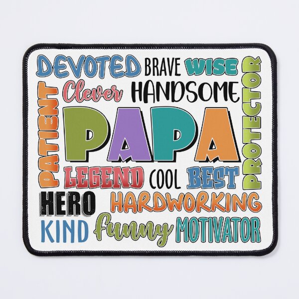 Item preview, Papa Word Art | Affirmation Typography Gift for Grandpa or Dad designed and sold by AtlasRaylanCo.