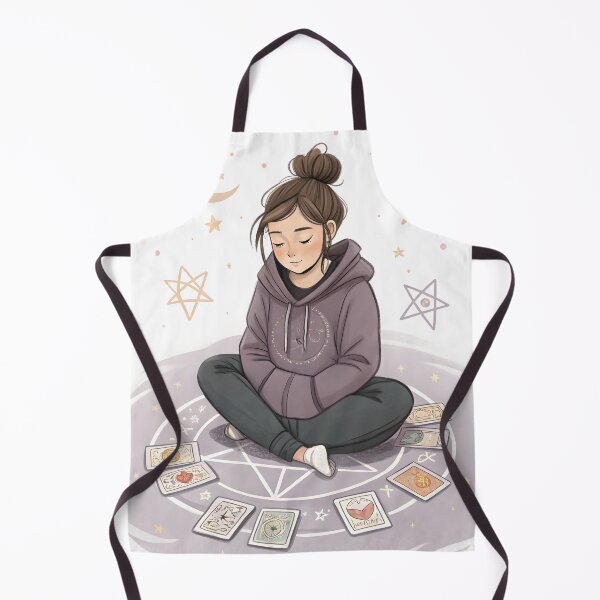 Item preview, Cozy Witch with Tarot Cards Sticker designed and sold by DuskTillDown.